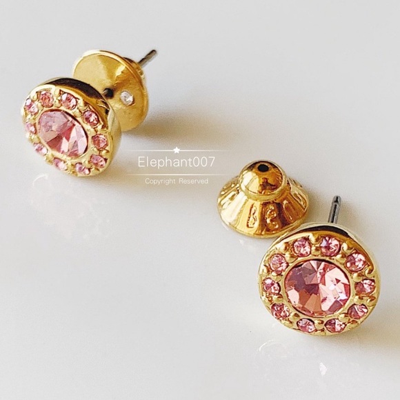 henri bendel Jewelry - HENRI BENDEL pink crystal earrings